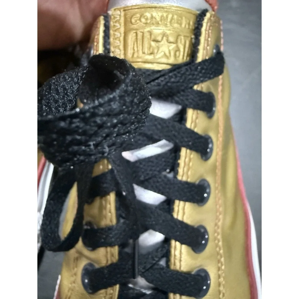 Custom‎ Converse All Star  Metallic Gold - BE KIND Men's Size 10 Women's Size 12